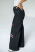 Nebraska Alpha Bling Denim Wide Leg Jeans
