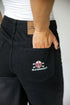 Nebraska Alpha Bling Denim Wide Leg Jeans