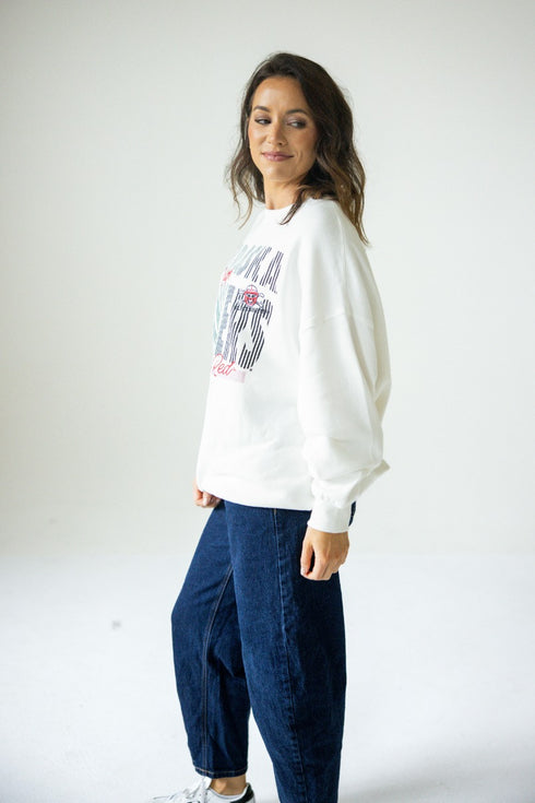 Nebraska Vinton Vertical OS Fleece Crew