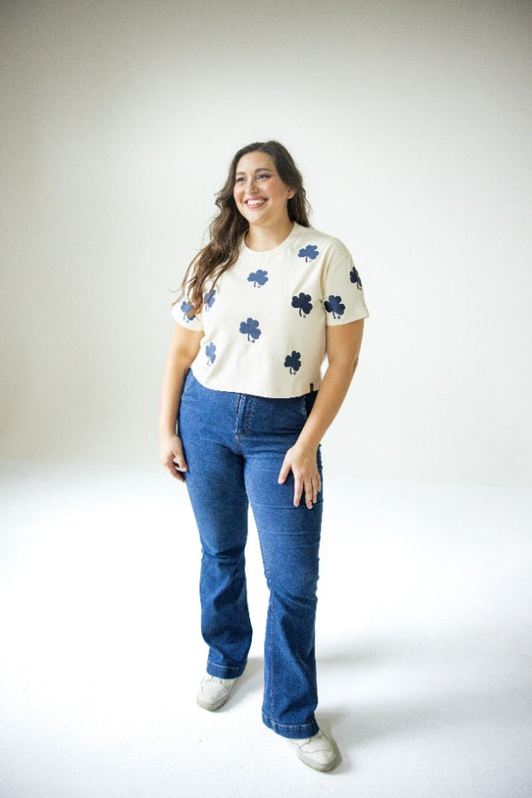 Notre Dame Ritter Multi Color Heavyweight Crop Tee