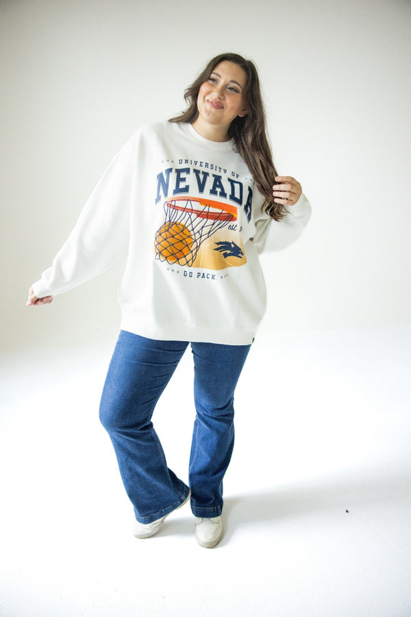 Nevada Malone Multimedia Basketball OS Fleece Crew