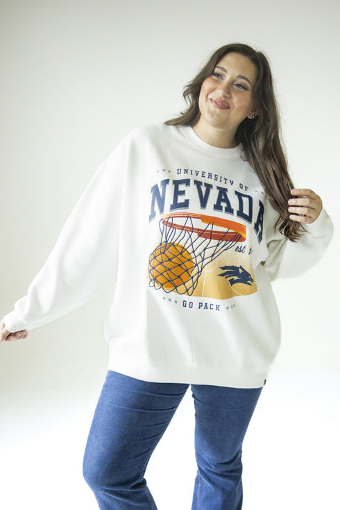 Nevada Malone Multimedia Basketball OS Fleece Crew