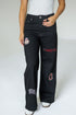 Ohio State Alpha Bling Denim Wide Leg Jeans