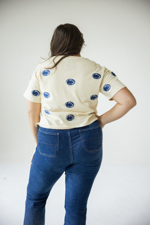Penn State Ritter Multi Color Heavyweight Crop Tee