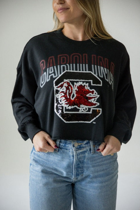South Carolina Starlite Sequin Cropped Longsleeve