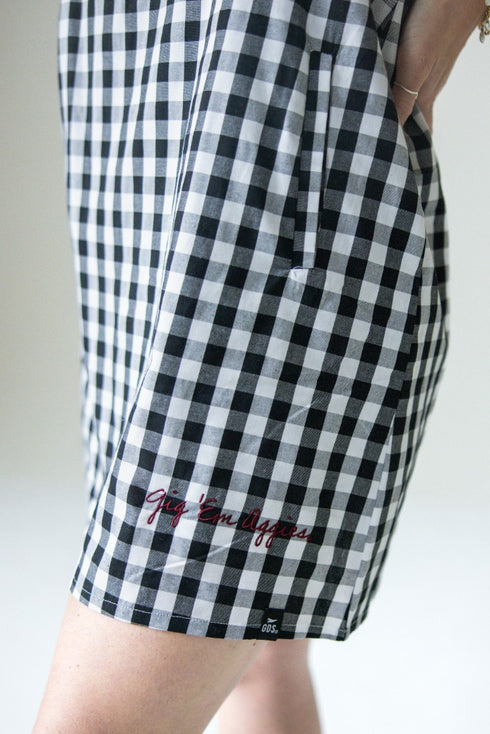 Texas A&M Logo Pride Gingham Skort Dress