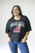 Texas A&M Starlite Sequin Semi-Cropped Oversized Band Tee