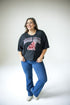 Texas A&M Starlite Sequin Semi-Cropped Oversized Band Tee