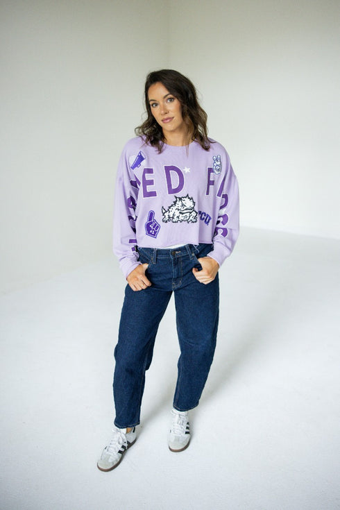 TCU Patched Up Cropped Longsleeve