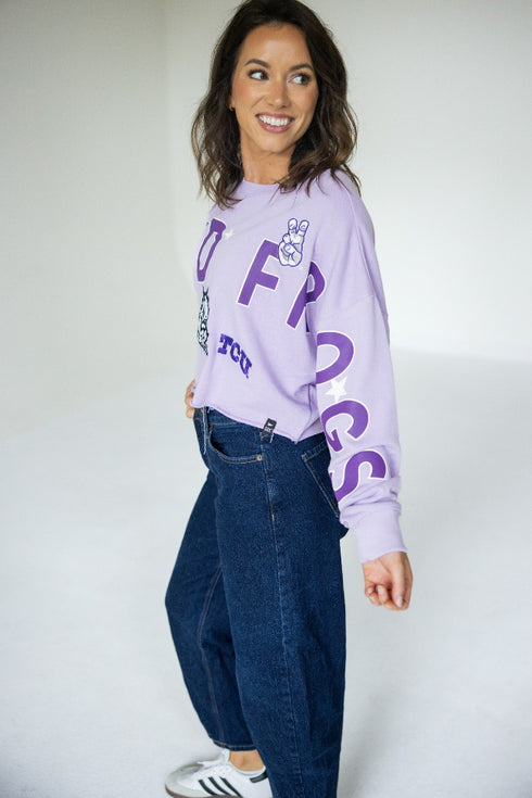 TCU Patched Up Cropped Longsleeve