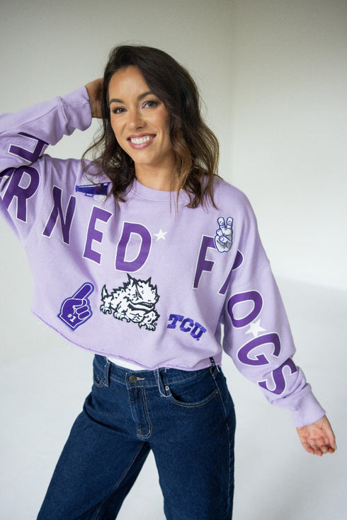 TCU Patched Up Cropped Longsleeve