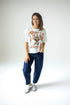 Texas Maddux Multimedia Semi-Cropped Oversized Band Tee