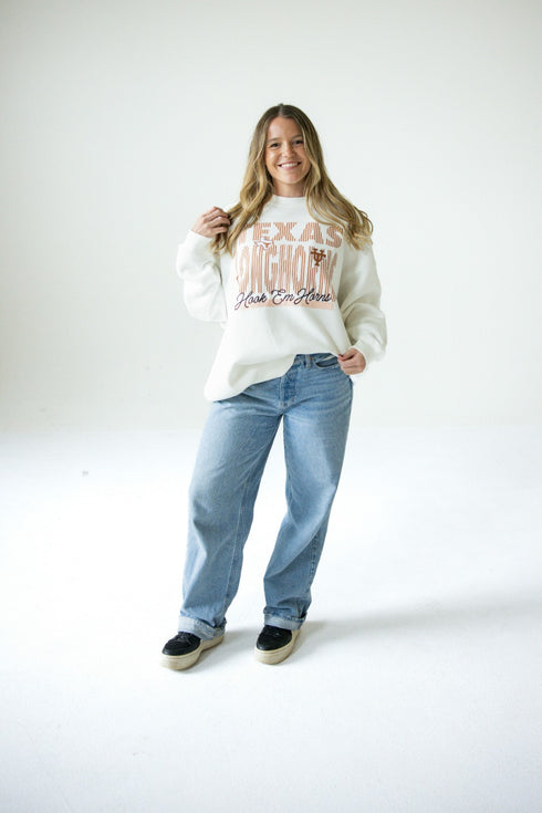 Texas Vinton Vertical OS Fleece Crew