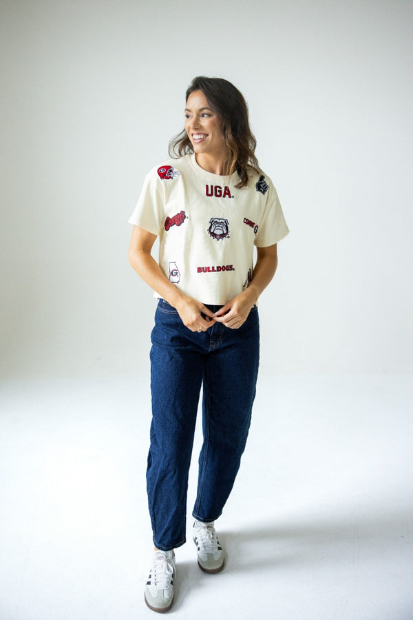 Georgia All Over the Place Heavyweight Crop Tee