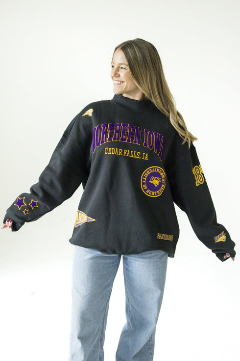UNI All Over Scatter Oversized Funnel Neck