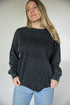 Wyoming Easley Embossed Lantern Sleeve Crew