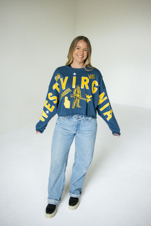 West Virginia Patched Up Cropped Longsleeve