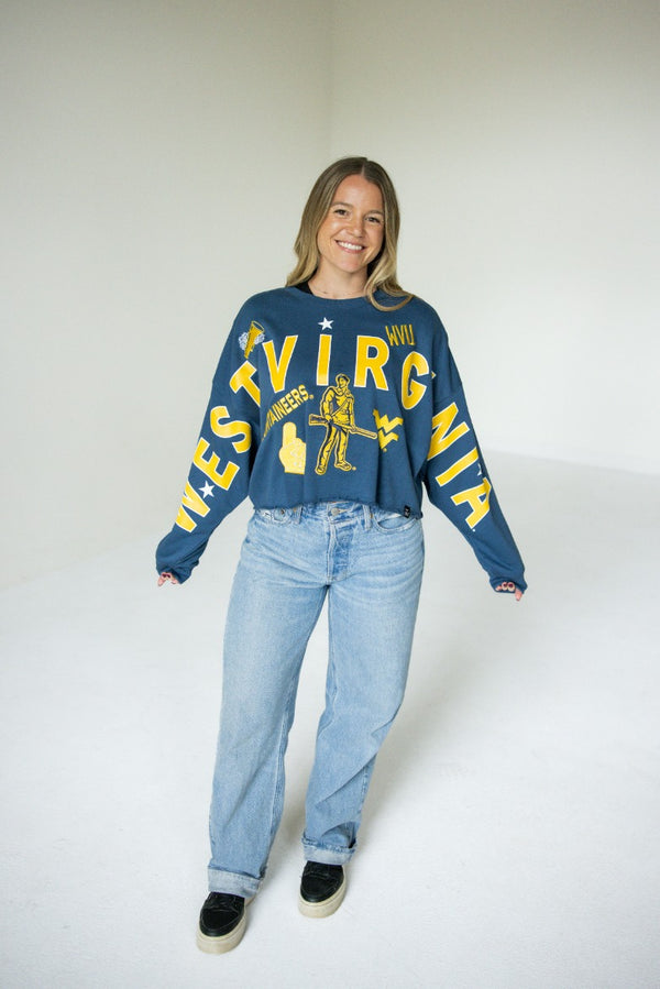 West Virginia Patched Up Cropped Longsleeve