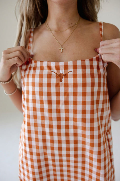 Texas Logo Pride Gingham Skort Dress