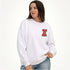 Illinois Suave Suede Lantern Sleeve Crew