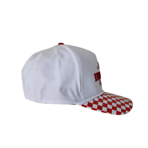 Indiana Albon Checkered 5 Panel Canvas Baseball Hat