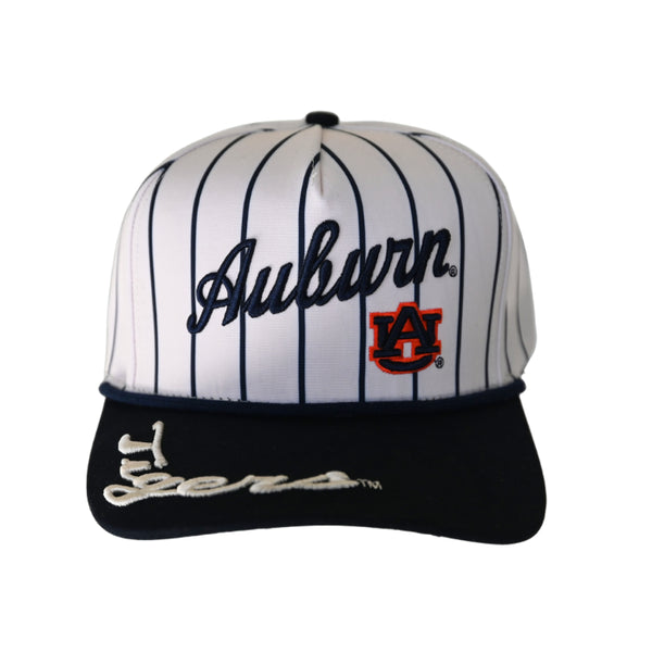 Auburn Pinstripe Hat 5 Panel Canvas Baseball Hat