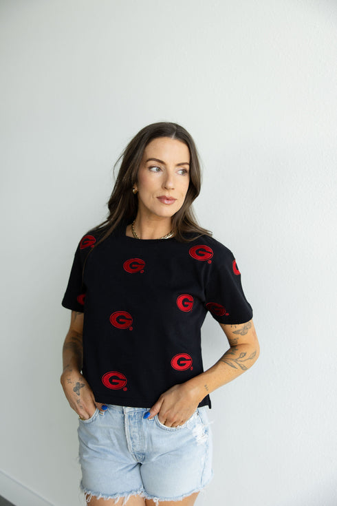 Georgia Ritter Multi-Color Heavyweight Crop Tee
