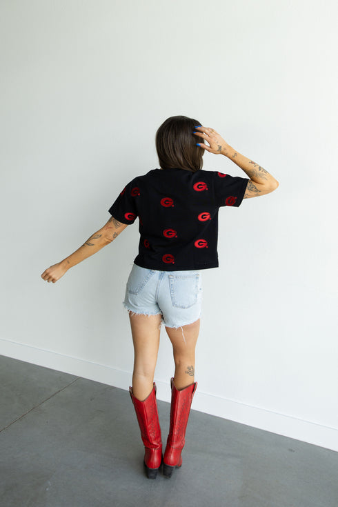 Georgia Ritter Multi-Color Heavyweight Crop Tee