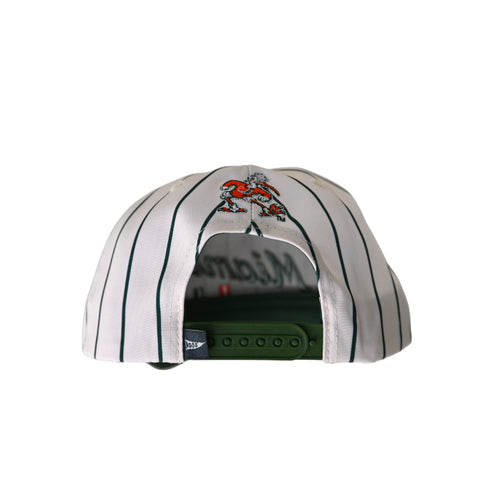 Miami Pinstripe Hat 5 Panel Canvas Baseball Hat
