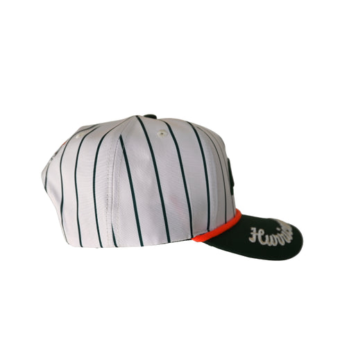 Miami Pinstripe Hat 5 Panel Canvas Baseball Hat