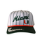 Miami Pinstripe Hat 5 Panel Canvas Baseball Hat