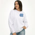 North Carolina Suave Suede Lantern Sleeve Crew
