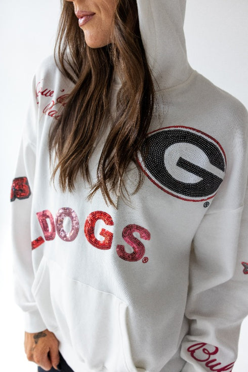 Georgia All Over the Place Sequin Oversized Pullover Hoodie
