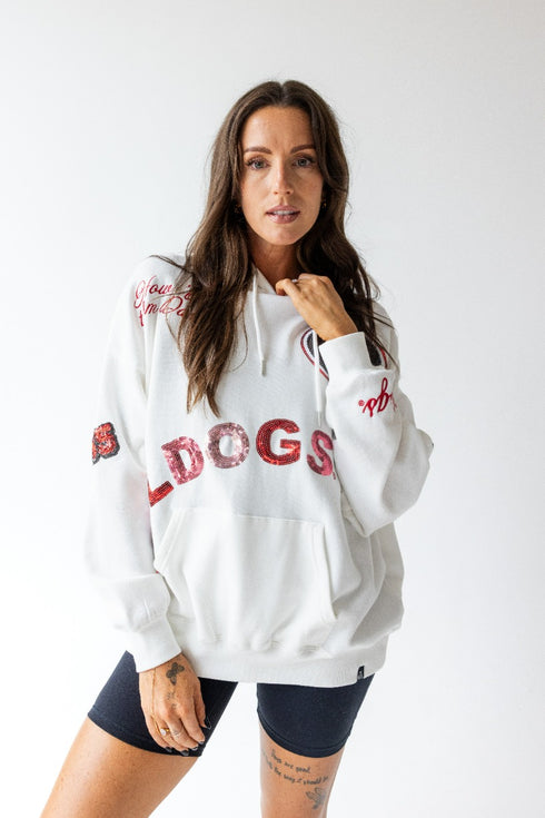 Georgia All Over the Place Sequin Oversized Pullover Hoodie