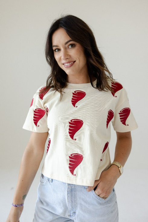 Iowa State Ritter Multi Color Heavyweight Crop Tee