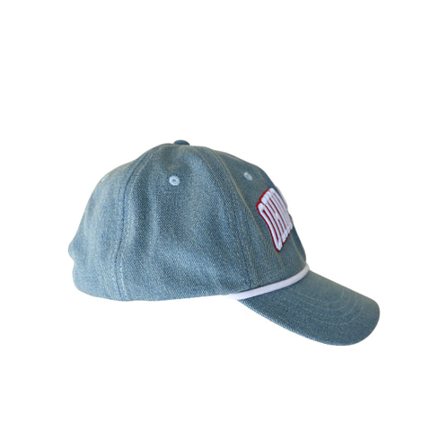 Ohio State Letter Up Varsity Denim Baseball Hat