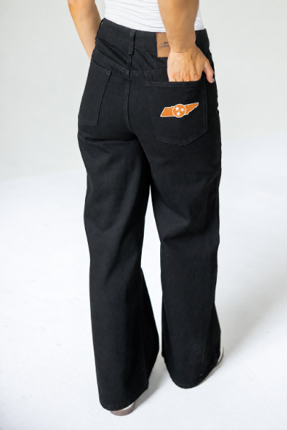 Tennessee Alpha Bling Denim Wide Leg Jeans