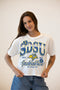 SD State Maddux Multimedia Semi-Cropped Oversized Band Tee