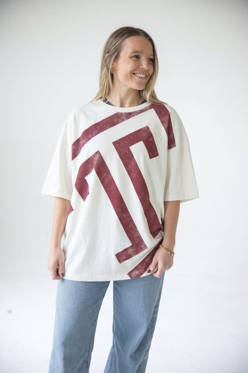 Temple Lawson Logo Oversized Tee