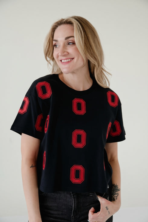 Ohio State Ritter Multi Color Heavyweight Crop Tee