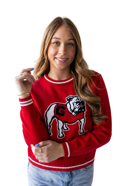 Georgia Wicks Woven Striped Detail Sweater