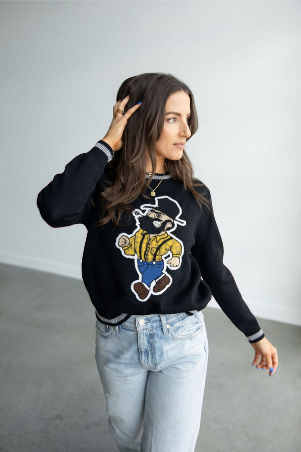 Appalachian State Wicks Vintage Striped Detail Sweater