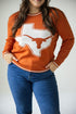 Texas Wicks Woven Striped Detail Sweater