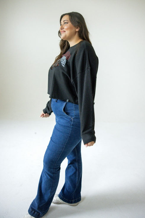 Arkansas Starlite Sequin Cropped Longsleeve