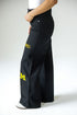 Michigan Alpha Bling Denim Wide Leg Jeans