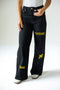 Michigan Alpha Bling Denim Wide Leg Jeans