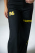 Michigan Alpha Bling Denim Wide Leg Jeans