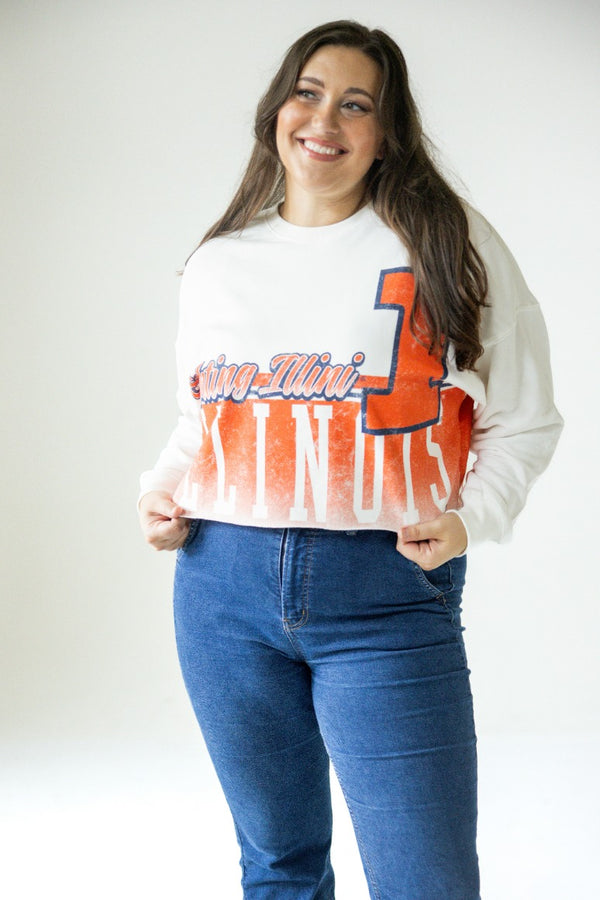 Illinois Conway Crop Cropped Longsleeve