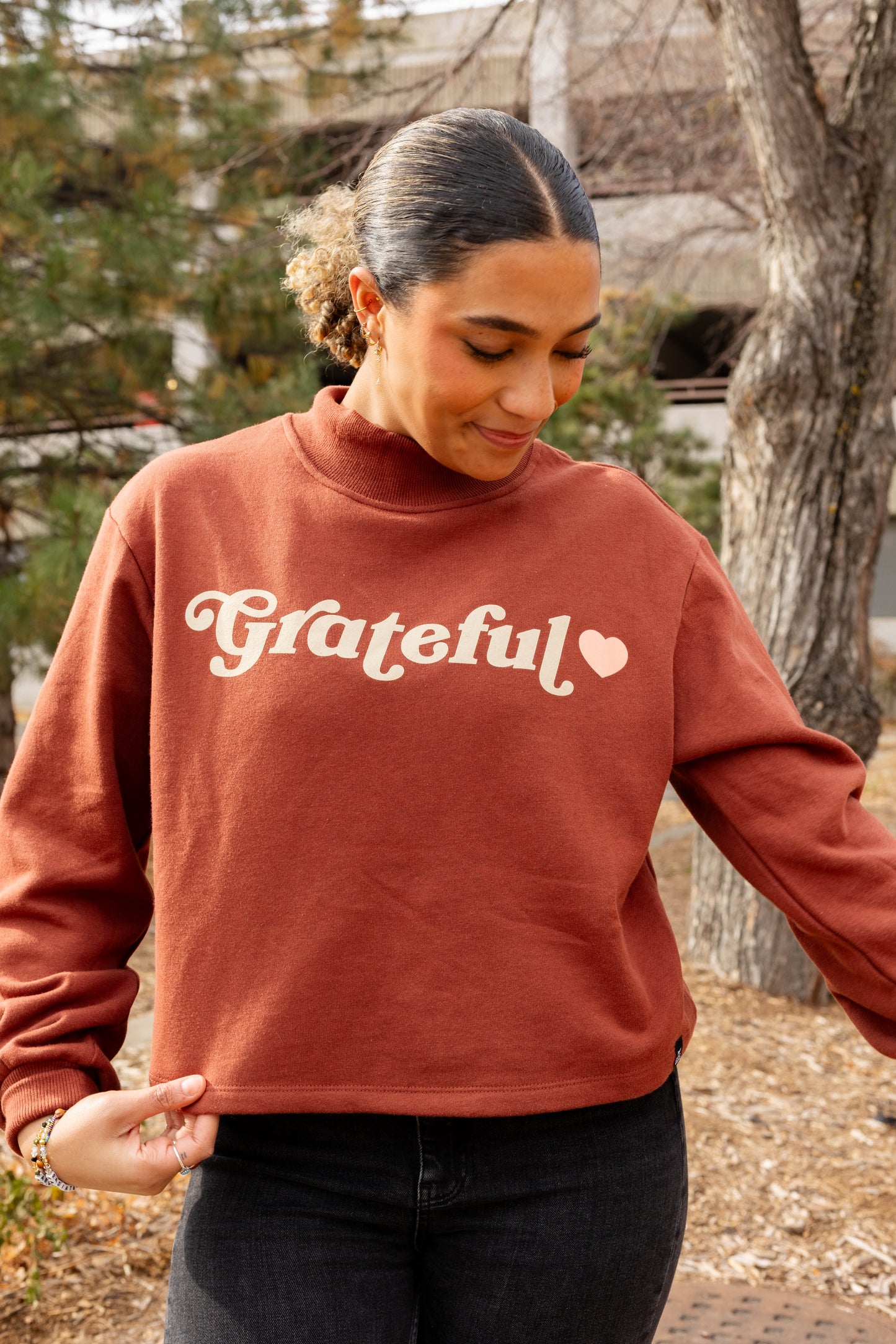 Grateful Cropped Mockneck