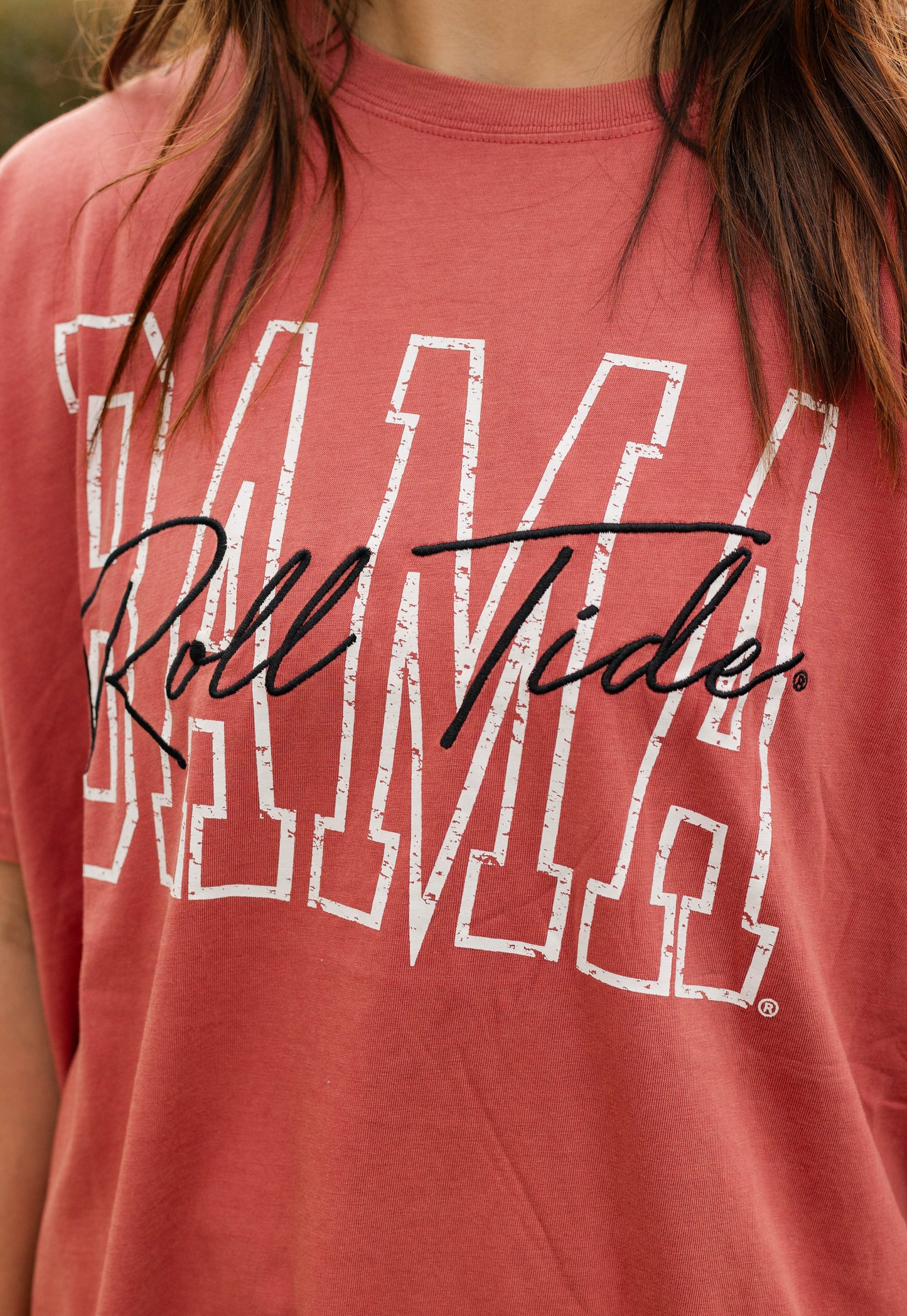 Alabama Owens Oversized Crimson Band T-shirt
